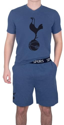 Tottenham Hotspur Official Gift Mens Loungewear Short Pyjamas Navy Marl XL