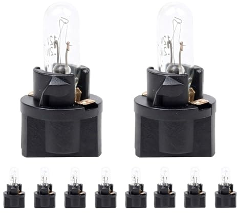LifgWas 10 Stück Dc 12v 1,2w T5 Led Tachobeleuchtung Autolampen Hellgelb Birnen Armaturenbrett Einfache Installation Für Auto Intern