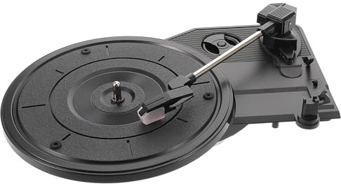 Mipcase Retro Grammophon Plattenspieler mit Eingebauten Lautsprechern Kunststoffmaterial Fortschrittlicher Tonarmtechnologie als Dekoration für Zuhause