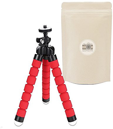 R Mini Trépied de Table Flexible Léger Petite Taille Universel pour Appareil Photo Compact Compatible Toutes Marques Canon Nikon Sony Fuji Pentax Panasonic. – Rouge - ADAPTOUT Marque FRANÇAISE