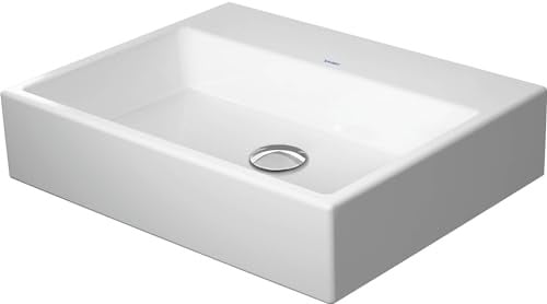 Duravit Vero Air Waschtisch 60x47cm, ohne Überlauf, mit Hahnlochbank, ohne Hahnloch, geschliffen, 23506000791, Farbe: Weiß