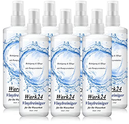 Wark24 Wasserbett Vinylreiniger 250ml - Reinigung & Pflege - mit Pumpzerstäuber - für Wassermatratzen/Wasserbetten (7er Pack)