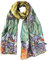 Van Gogh Charmeuse Damen-Schal, lang, Seide, blaue Iris, 63 x 17 Zoll, Van Gogh Blaue Iris, 63 x 17