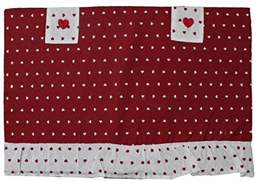 Russo Tessuti COPRIFORNELLO Piano Cottura Copri Fuochi Cuori Vari Colori 78X50-Bordeaux