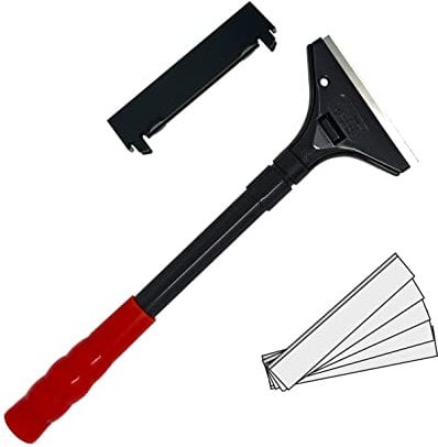 Green Home Farbschaber PREMIUM 30 cm Tapetenschaber [Schnellwechselvorrichtung] - 100 mm inkl. 5 Ersatzklingen