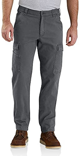 Carhartt Herren Rugged Flex® Relaxed Fit Cargo-Arbeitshose aus Canvas, Shadow, W31/L30