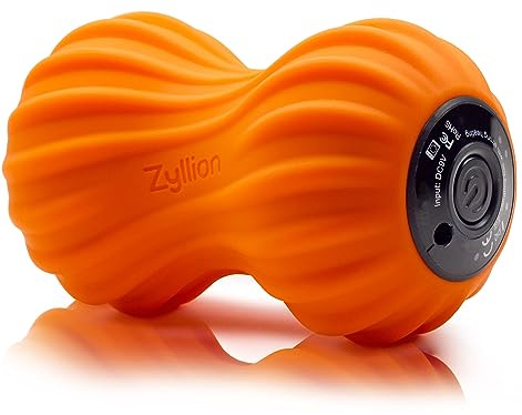 Zyllion ZMA-30 Vibrating Peanut Massage Ball Roller for Pain Relief, Orange