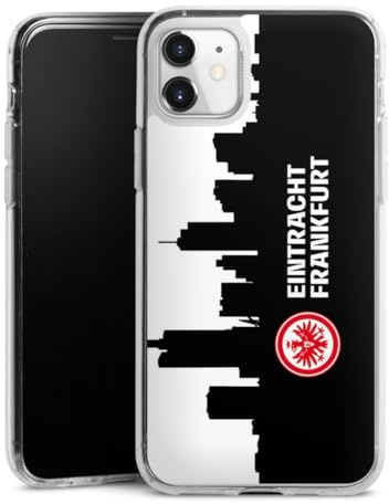 Silikon Hülle kompatibel mit Apple iPhone 11 Case transparent Handyhülle Offizielles Lizenzprodukt SGE Eintracht Frankfurt