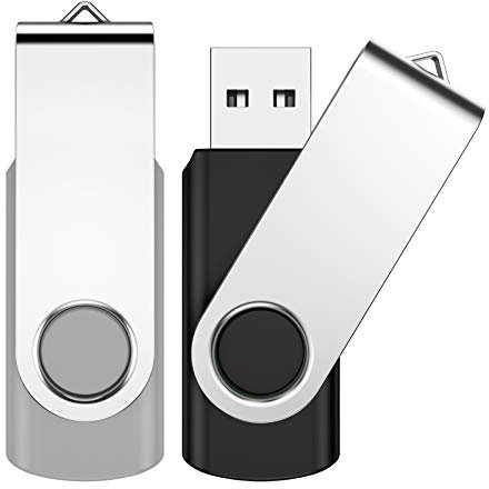 64GB 2 Pezzi Chiavetta USB 2.0 SRVR Girevole Pen Drive per archiviazione dati Unità Pennetta USB con Corda