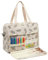 Becko Garntasche, Häkeltasche, Stricktasche, Garn-Tragetasche, Organizer für Projekte, Garnbälle, Häkelnadeln, Stricknadeln, Maschenhalter und anderes Zubehör, beige, Individuell