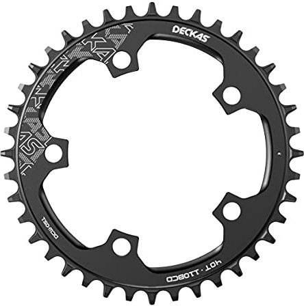 Kettenblatt für Rennrad, schmal, breit, 110 mm, BCD, 36T, 38T, 40T, 42T, 44T, 46T, 48T, 50T, 52T, CNC-gefräste Legierung, passend für 7-12-Gang-Ketten (40 Zähne), Schwarz
