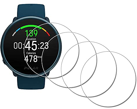 iDaPro Displayschutz Schutzfolie für Polar Ignite 2 / Ignite 9H Härte Gehärtetes Glas Displayschutzfolie Einfache Installation [4 Stück]