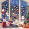 10 hojas de pegatinas de ventana de Navidad, reutilizables para ventanas de Navidad, con muñeco de nieve de reno, doble cara de copo de nieve de Navidad, suministros de fiesta de invierno