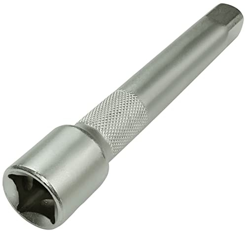 AERZETIX - Extensión Alargador de Punta - 1/2''x125mm - para Llave de Carraca Vaso de Atornillado con 4 Lados - en Acero CR-V