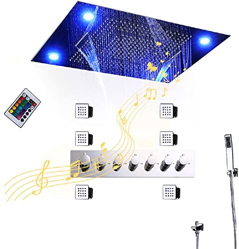 CASCADA 23x31 LED Shower System with Handheld Shower