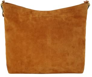 HOLZRICHTER Berlin Shopper No 5-1 (L) karamell - geräumiger Shopper, feminine Schultertasche, handgefertigt aus Premium-Veloursleder