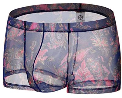 Boxershorts Herren Head Transparenter Herrendruck Siehe Sexy-Unterwäsche Lippenunterhose mit kurzen Hosen heiße Herren-Unterwäsche Adventskalender Lustige Unterhosen MäNner