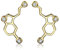 JewelryPalace Dopamine Serotonin Molecule 0.2ct Zirkonia Ohrstecker 925 Sterling Silber Vergoldet