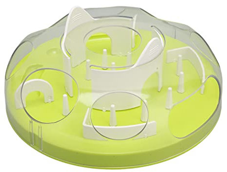 Bol d'alimentation Lente pour Chats, Type Labyrinthe, Empêche Le Bol de Puzzle de Chat de Glisser, Amusant, Réglable, Détachable pour Les Chats pour l'entraînement.