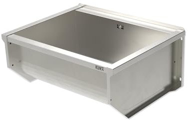 Edelstahl Ausgussbecken SOLIDUM PLUS von KUNe zur Wandmontage, Größe:78.2 x 62 x 33 cm