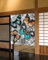 NYCUBE Japanischer Türvorhang mit Blumen-Schmetterling-Motiv, für Restaurant, Küche, Eingang, Trennvorhänge, maßgeschneiderter halber Vorhang 85x150cm