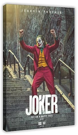 THNIKK Leinwand-Poster, Motiv: Schauspieler Joaquin Phoenix als Joker 2019, klassischer Kriminalfilm, Wandkunst, Deko, Schlafzimmer, Dekoration, Sport, Landschaft, Büro, Raumdekoration, Geschenk,