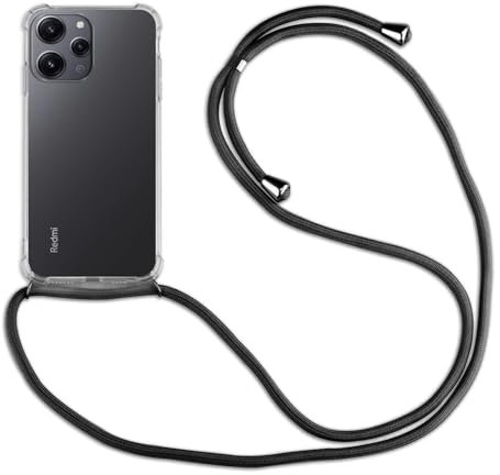betterfon Hülle Kompatibel mit Xiaomi Redmi 12 | Handykette Smartphone Halskette Hülle mit Band | Handyhülle mit Kordel zum Umhängen Kompatibel für Redmi 12 | Schwarz