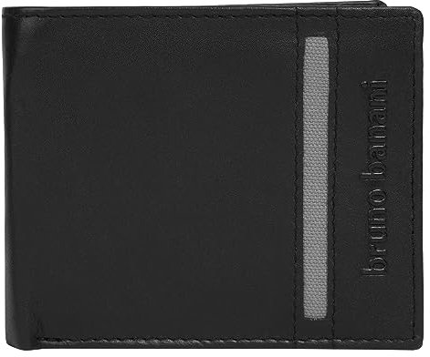 bruno banani kleine Geldbörse im Querformat Echt Leder Herren | Zeitlose Geldbörse, klassisches Design, RFID-Schutz, 7 Kartenfächer | 021942