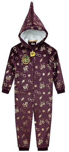 Harry Potter Onesie For Girls | Hogwarts Girls Onesies | Gryffindor PJs For Girls | 12-13 Years | Official Merchandise Red