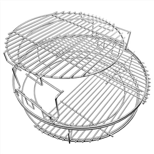 Simfelice Egg Expander Rack for Large Big Green Egg 5-Piece Stainless Steel Conveggtor Basket Eggspander Rack Replacement Kit Big Green Egg Accessories eggspander large big green egg conveggtor
