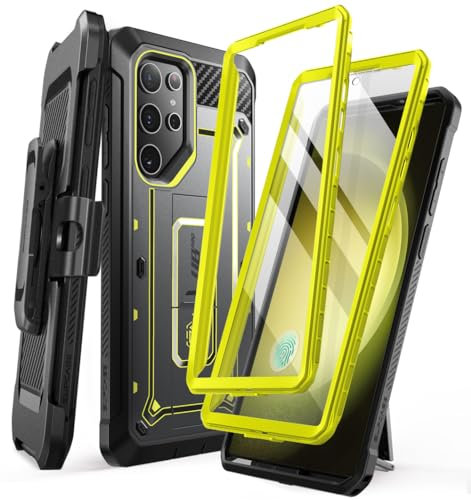 SUPCASE Unicorn Beetle Pro Schutzhülle für Samsung Galaxy S24 Ultra mit Ständer, [2 Frontrahmen] 360° Rundumschutz, stoßfest, Gürtelclip & Ständer, Hülle mit Displayschutzfolie, Handyhülle für S24