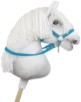 Zügel für Hobbypferd. Im Set ist kein Pferd enthalten. Türkis. Hobby Horse.