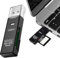 SD Card Reader, 2-in-1 USB 3.0 Memory Card Reader, Portable High-Speed USB-C to SD Micro-SD Memory Card Adapter for TF, SDHC, SDXC, MMC, PC, Laptop