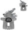 2x Bremssattel Hinterachse links rechts für Caddy III Kombi 2KB 2KJ 2CB 2CJ 2KA 2KH 2CA 2CH