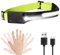 LQWELL ® Stirnlampe LED Wiederaufladbar, COB-Breitstrahl & Spotlight USB-Lade- Kopflampe, 5 Modi Wasserdichte Headlight mit Bewegungssensor & Reflektierendem Kopfband für Joggen, Radfahren, Camping
