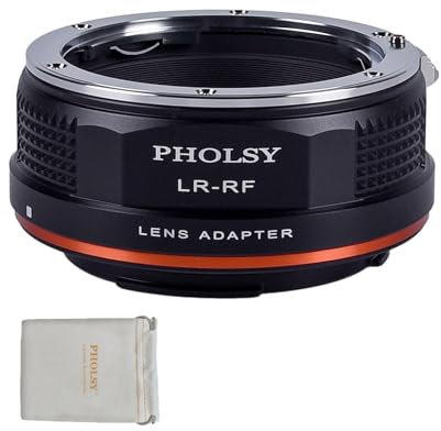 PHOLSY Manuale Adattatore per Lente: Compatibile con Obiettivi Leica R e Corpo Fotocamera Canon RF (EOS R-Type), Leica R su RF
