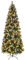 Asinse 7ft/2.1m Pre Lit Slim Christmas Tree with 350 LED Lights, 850 Tips, Snow Flocked Hinged Tree with 70 Mixed Pine Needles and 70 Red Berries, for Xmas Indoor and Outdoor Decoration