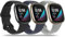 Meliya 3 Piezas Correas para Fitbit Versa 4 / Fitbit Versa 3,Correa Silicona Pulseras Repuesto para Fitbit Versa 4/Versa 3/Sense 2/Sense Hombre y Mujer(L,Negro/Azul marino/Gris)