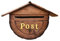Milageto Boîte aux lettres murale en bois, boîte aux lettres de livraison rustique, boîte aux lettres pour porte d'entrée, ferme, jardin, entrée