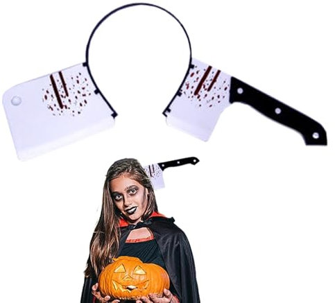 Scary Bloody Headband Costume - Bleeding Headgear Accessories | Halloween Scary Headbands Fake Axe |Halloween Horror Hair Bands Bleeding Axe For Dress Up Gathering, Festivals, Halloween