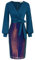 GRACE KARIN Women's Long Sleeve Plus Size Bodycon Evening Dresses Belted Cocktail Sequin Dress Green-Blue XL