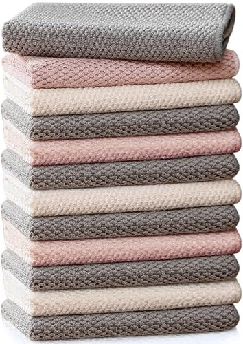 EubooTree Barista-Handtücher, superweiche Mikrofasertücher für Espressomaschinen, Dampfstäbe, Arbeitsplatten, Kaffeebar-Zubehör, 30,5 x 30,5 cm, 12 Stück