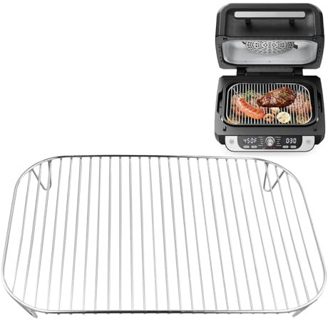 Parrilla para Ninja Woodfire, 7 en 1, freidora de aire caliente, parrilla de acero inoxidable, accesorios para freidora, barbacoa, camping, picnic, barbacoa, accesorios de barbacoa, 31 cm × 22 cm