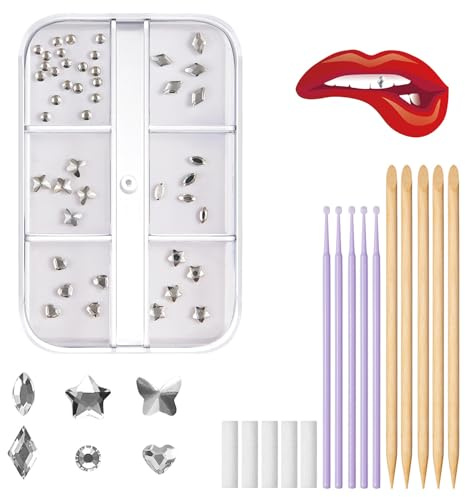 Zahn-Edelstein-Kits, modische Kristalle, Zahnschmuck-Kits, professionelle Zähne, Edelstein-Kits, temporäre Edelsteine, Starter-Kits, Ornament