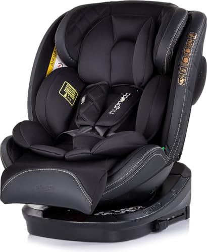 Chipolino Kindersitz Hypnotic i-Size (40-150cm) Isofix, Top Tether, Kopfstütze schwarz