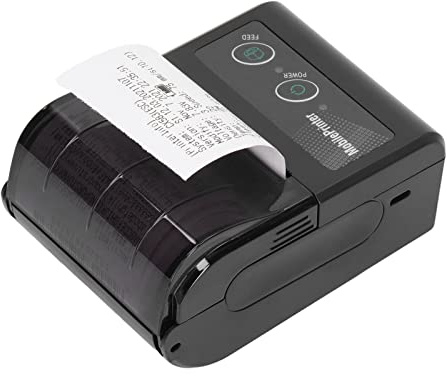 Haofy Druckmaschine, 200DPI Tragbarer Mini Bluetooth -Quittungsdruckermaschinen -Smartphone -Steuerung mit 1 Rolldruckerpapier für Taxi -Bestelldruck, Quittungsdruck,