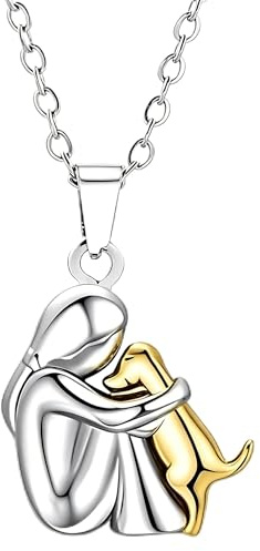 Halskette aus 925er Sterlingsilber mit Hundeanhänger für Damen, Mädchen, Schmuckgeschenk für Tierliebhaberinnen, Erinnerungsstück an Haustiere, Emotionaler Charme