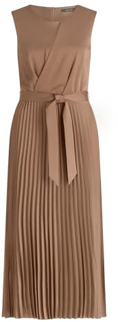 Vera Mont Damen Cocktailkleid mit Plissee 36, Brown Diamond