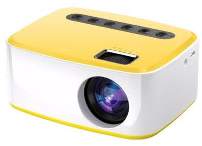 LIXSAZSE Wireless Connection Mini Projector For Home Theater Mobile Phone Projector Video Projectors Smart 1080, yellow