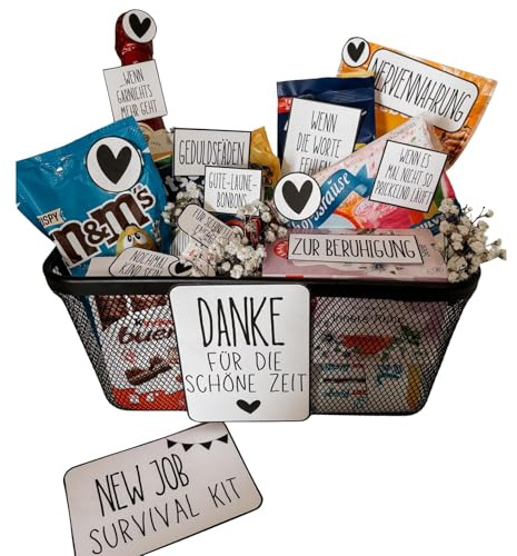 38 Aufkleber -Set,Geschenkkorb New Job Survival Kit oder Abschiedsgeschenk an Kollegen - Etiketten zum Selbst Kündigung Mutterschutz Elternzeit